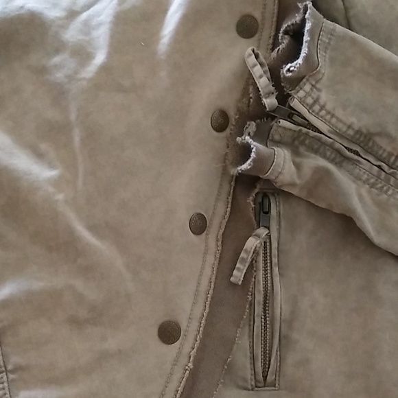 Free People Collapsing Snap Front Cotton Jacket Md - Picture 3 of 10